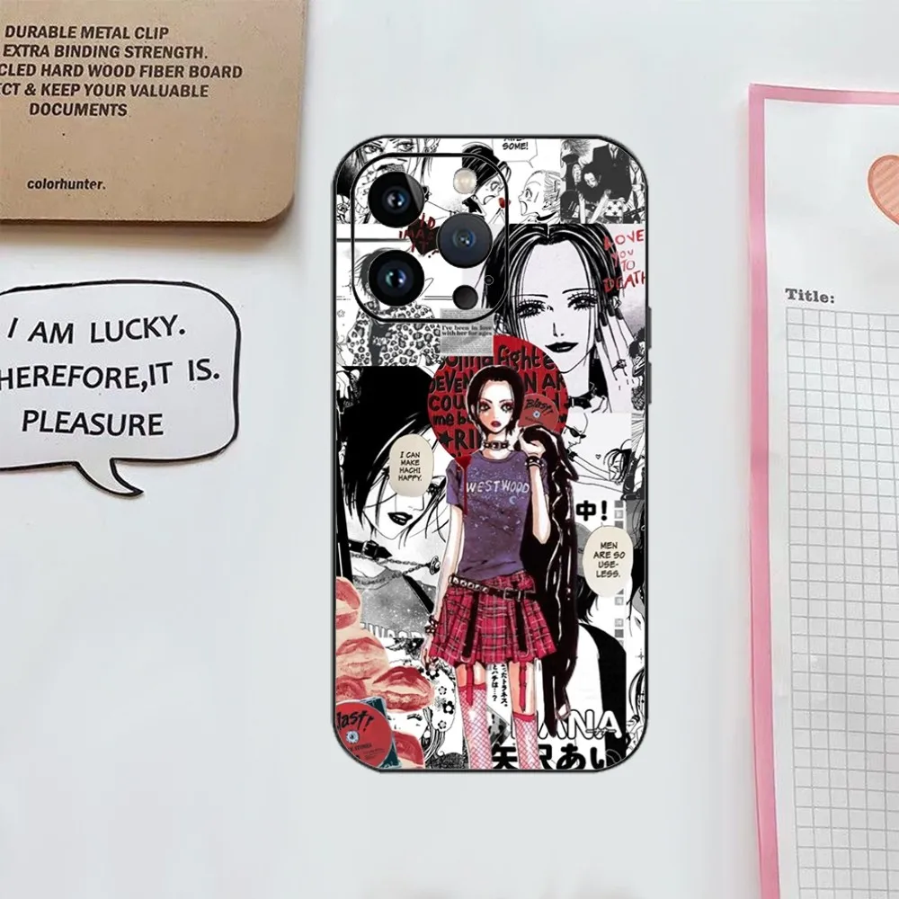 Japońskie klasyczne etui na telefon Anime NANA do iPhone'a 16 15 11 13 14 Pro Max 7 8 Plus X Xr Xs Max 12 mini Cover Case