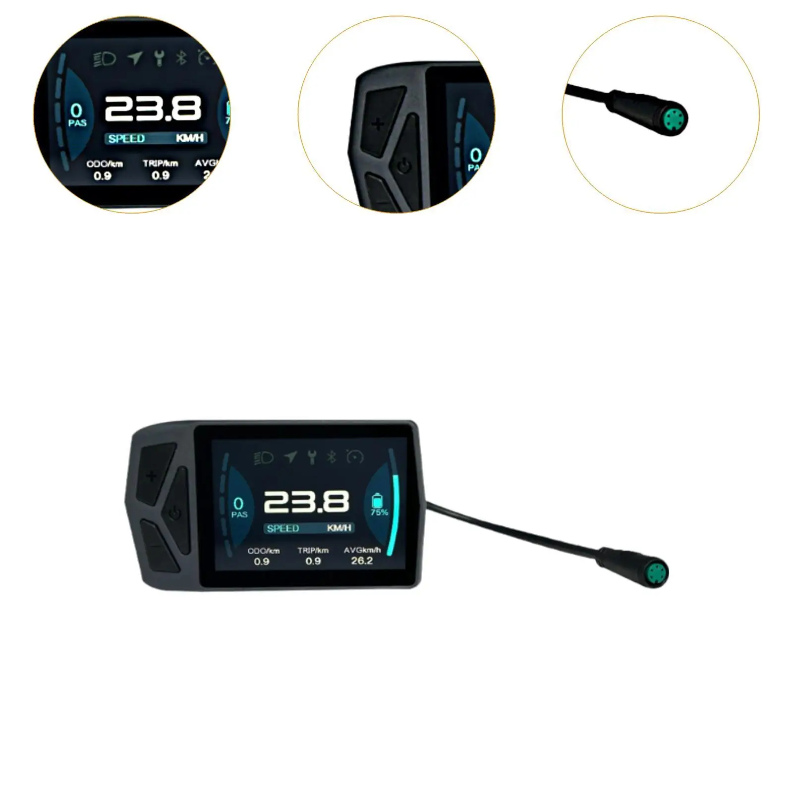 Elektrische Fiets Lcd Display Ip67 Waterdichte Indicator Stuur Gemonteerde Conversie