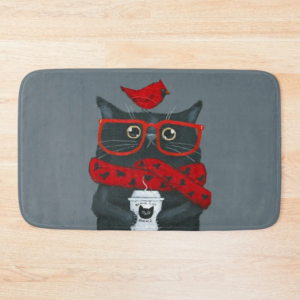 

Morning Coffee With A Cardinal Bath Mat Carpets For The Bathroom Foot Bathroom Carpet Anti Slip Mat