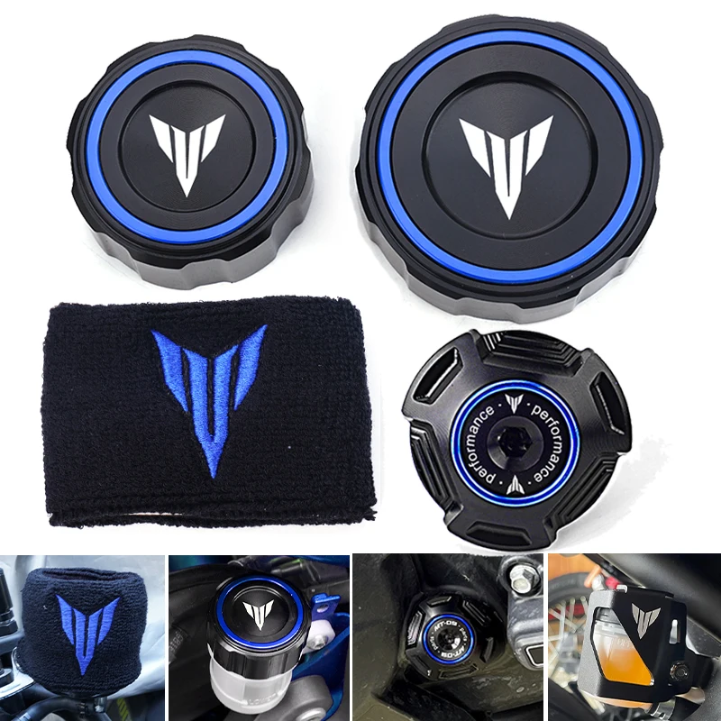 

For Yamaha MT09 MT 09 SP TRACER 9 GT 9gt+ 2025 2021-2024 Motorcycle Accessories Brake Fluid Reservior Cover Sock Oil Filler Cap