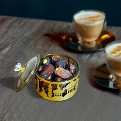 Snacks Tray Ramadan Decoration Food Trays Eid Mubarak Dessert Storage Metal Box Ornament Muslim Festival Home Party Supplies