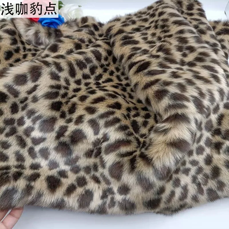 

Декоративный ковер 170*50 см, ткань из искусственного меха для пэчворка, утолщенная ткань для одежды из искусственного меха с леопардовым принтом кролика
