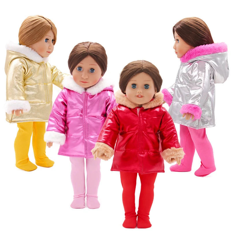 43 cm Baby Doll Winter Clothes Warm Coat+Trousers for Doll Accessories 13inch Reborn Dolls Fashion Down Jackets Suit