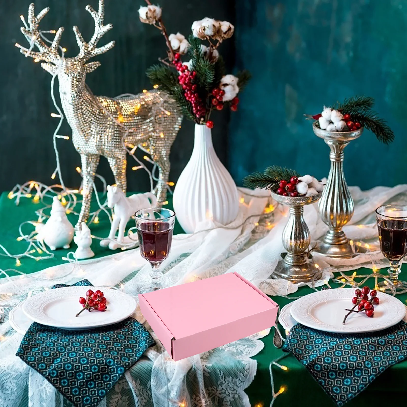 مجموعة واحدة من صناديق هدايا الطائرة الملونة، مادة اللوح المموج، صناديق تعبئة متينة وقابلة لإعادة الاستخدام لتحريك ملابس المطبخ #1