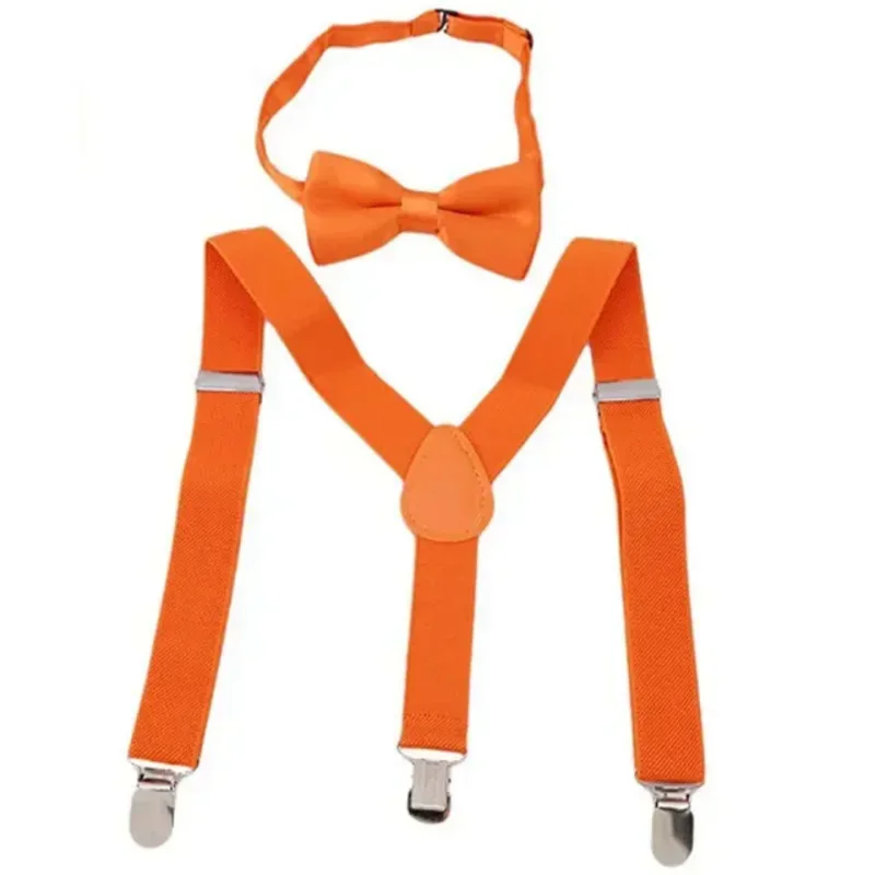 Heißes Kostüm Cosplay Zubehör Spielzeug Orange Fliege Hosenträger Hüte und Brille Aufkleber Rollenspiel Set Kinder Spielzeug Geschenke