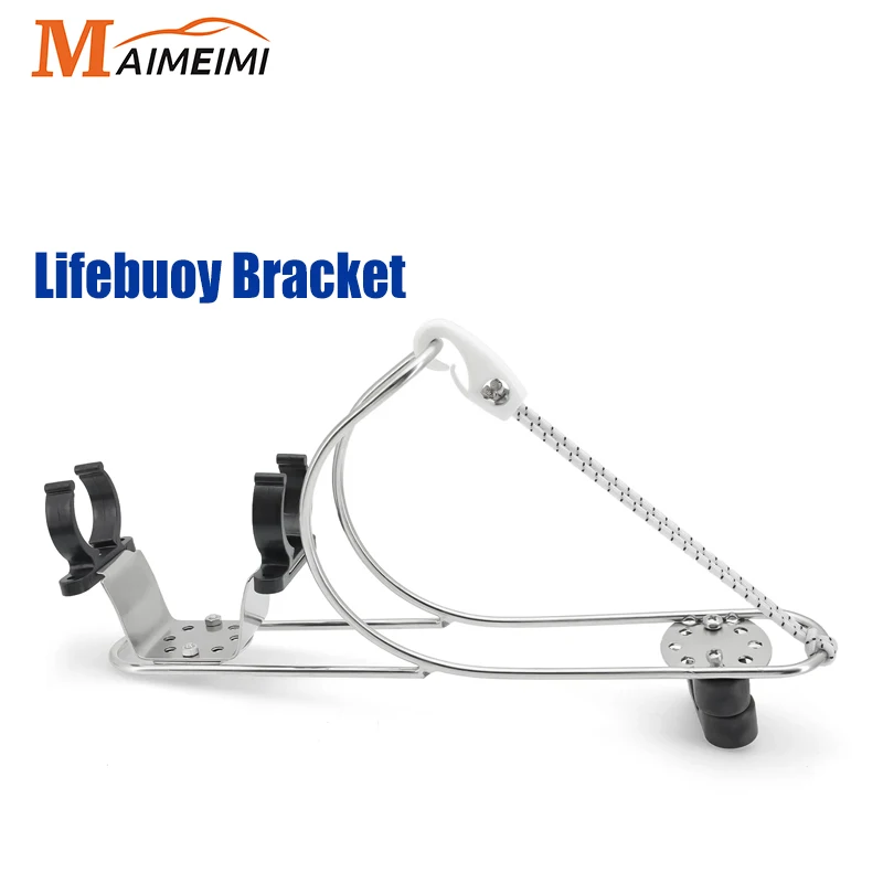 Stainless Steel Swimming Ring Holder Horseshoe Lifebuoy Bracket Life Buoys Ring Holder Boat Accessories Marine Hardware