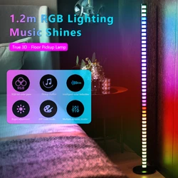 1,2 m RGB bunte Umgebungslicht Bluetooth-kompatible APP-Steuerung 45 LED Smart RGB Stehlampe für Schlafzimmer Spielzimmer Wohnzimmer