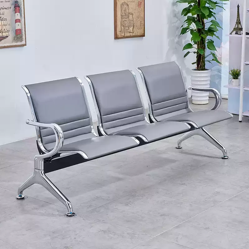 Commercial Furniture Airport Chair Durable 2 3 4 Seater Stainless Steel Waiting Bench for Bus Station108