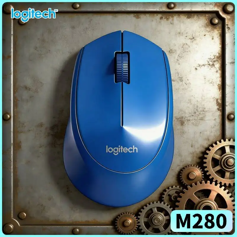 

Беспроводная эргономичная мышь Logitech M280 с нескользящими мягкими накладками, нано-адаптер 2,4 ГГц, радиус действия 10 м, для учебы, ПК, Linux, Mac