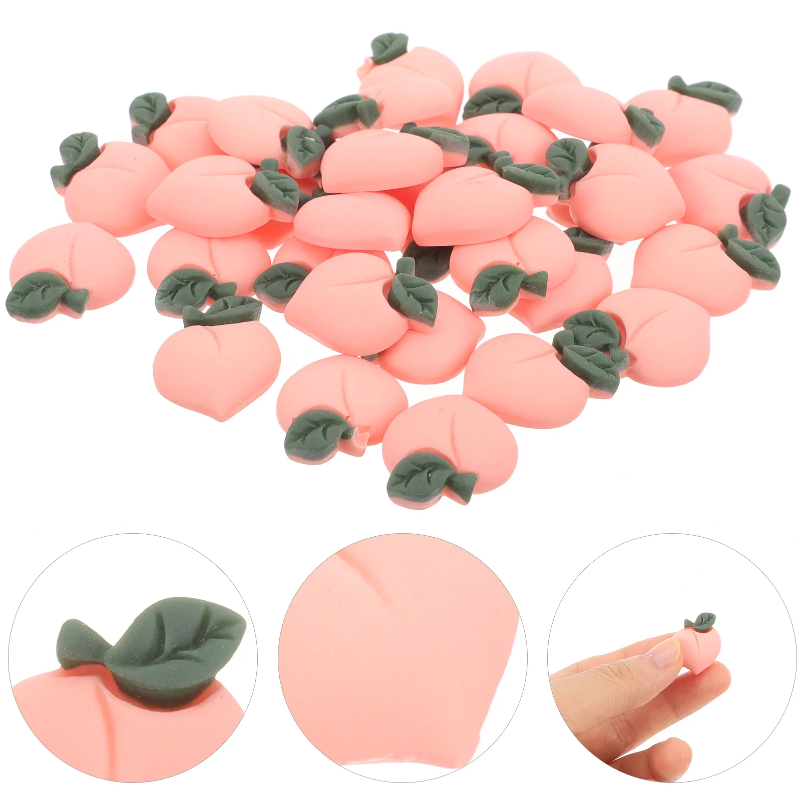 30 Pcs DIY Material Accessories Earrings Peach Charms Mini Telephone Adornment for