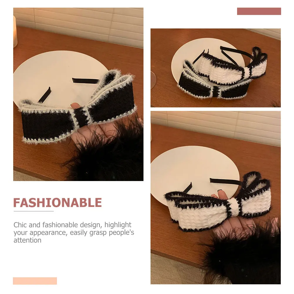 

2Pcs Bow Headband Hairband Fabric Ceremonies Girls Accessories Women Headbands Premium Material Durable Exquisite