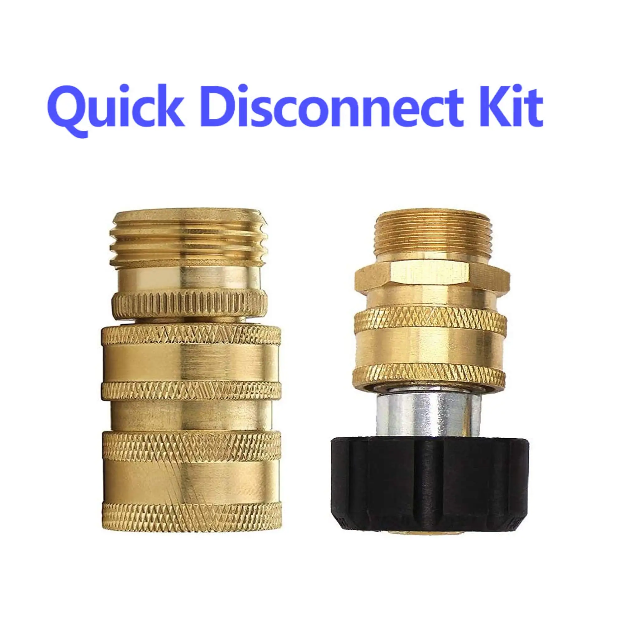 8 Pcs Pressure Washer Adapter Set, Quick Disconnect Kit With M22 Metric Male Thread Quick Connector, M22 Swivel to 3/8'' Quick