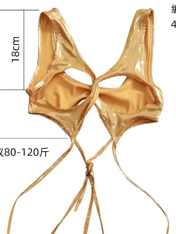Vestito sexy Puro desiderio Lamina d'oro lucido Club Donna Pagliaccetti Abbigliamento High-End Uniforme Tuta Tute Moda Top sexy AB07