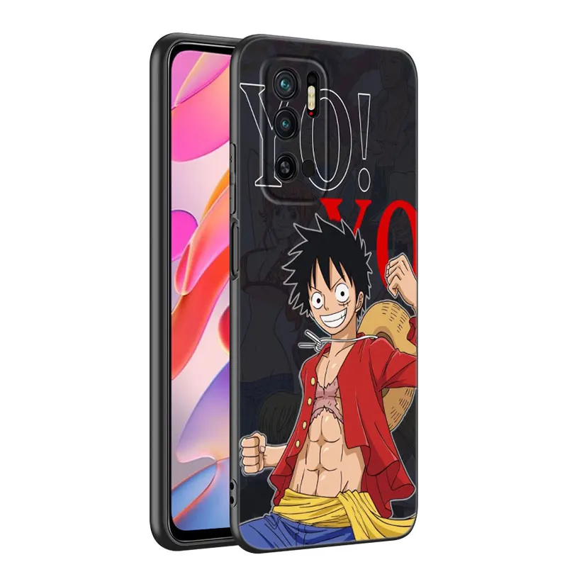 Anime One Piece Luffy Black Silicone Phone Case For Xiaomi Mi 9 SE 8 10T 11 12 13 Lite 9T 11T 12S 12T 13T 14 Pro 5G NE 11i 12X