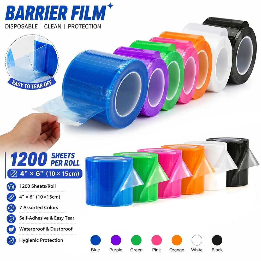 1200pcs/Roll Tattoo Barrier Film Self Adhesive Disposable Dental Waterproof Cover Adhesive Surface Protection Barrier Film
