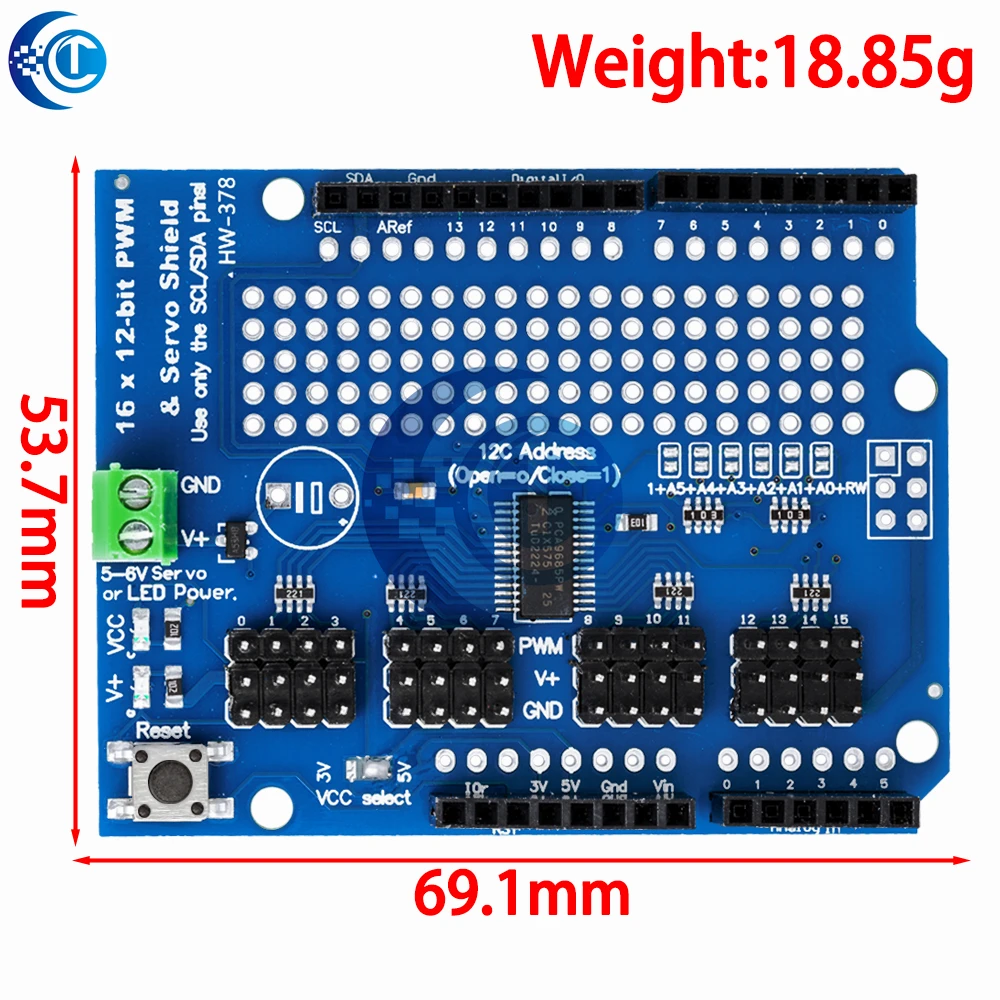 Motore/Stepper/Servo/schermo Robot per Arduino I2C v2 Kit con Driver PWM TOP