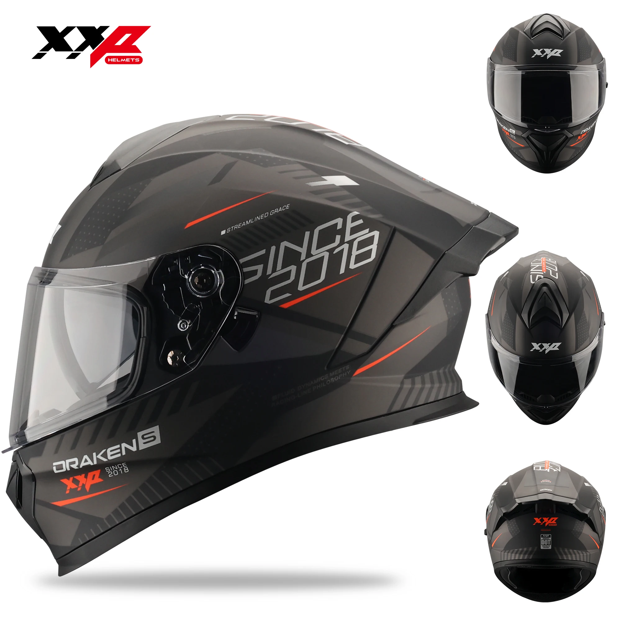 

NEW ARRIVAL Full Face Helmet Motorcycle Double Visors Quick Release M-XXL Gloss / Matt Motocross Helmets XXP Draken S Airflow