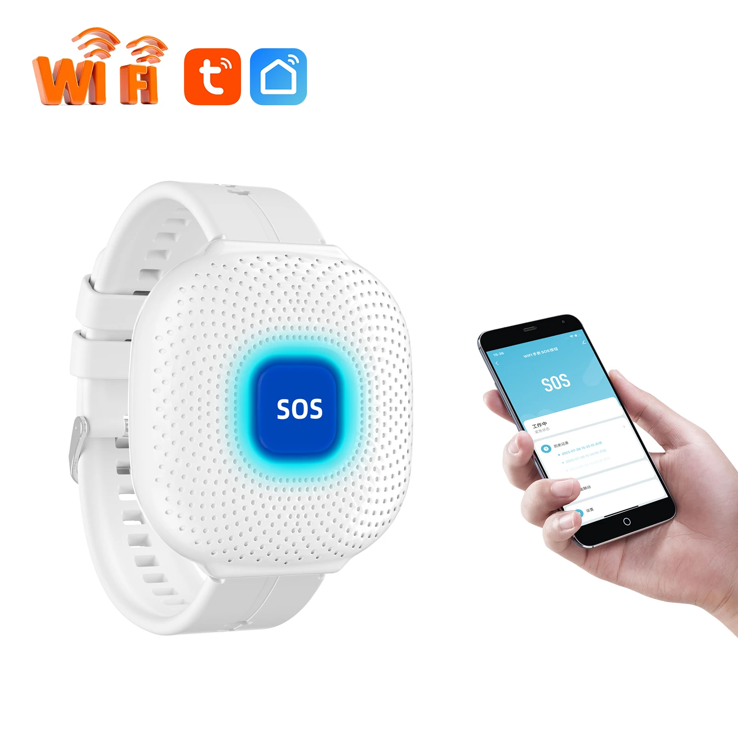 

Водонепроницаемый Tuya Smart Wi-Fi безопасный браслет SOS аварийное оповещение SOS часы сигнализация о падении для пожилых людей SOS вызов тревожная кнопка