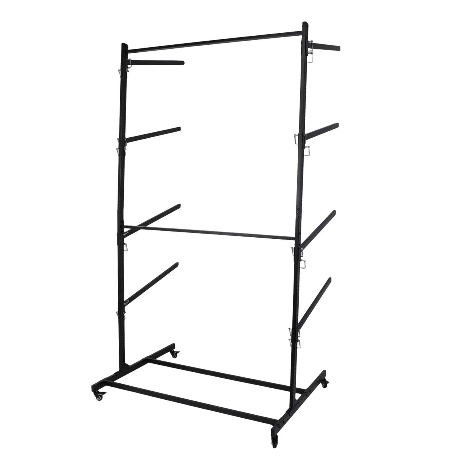 

4-уровневая стойка для хранения каяков, устойчивая к ржавчине стальная рама, уличные стеллажи для хранения с заменой колес и ножками для гаражной док-станции или использования на море