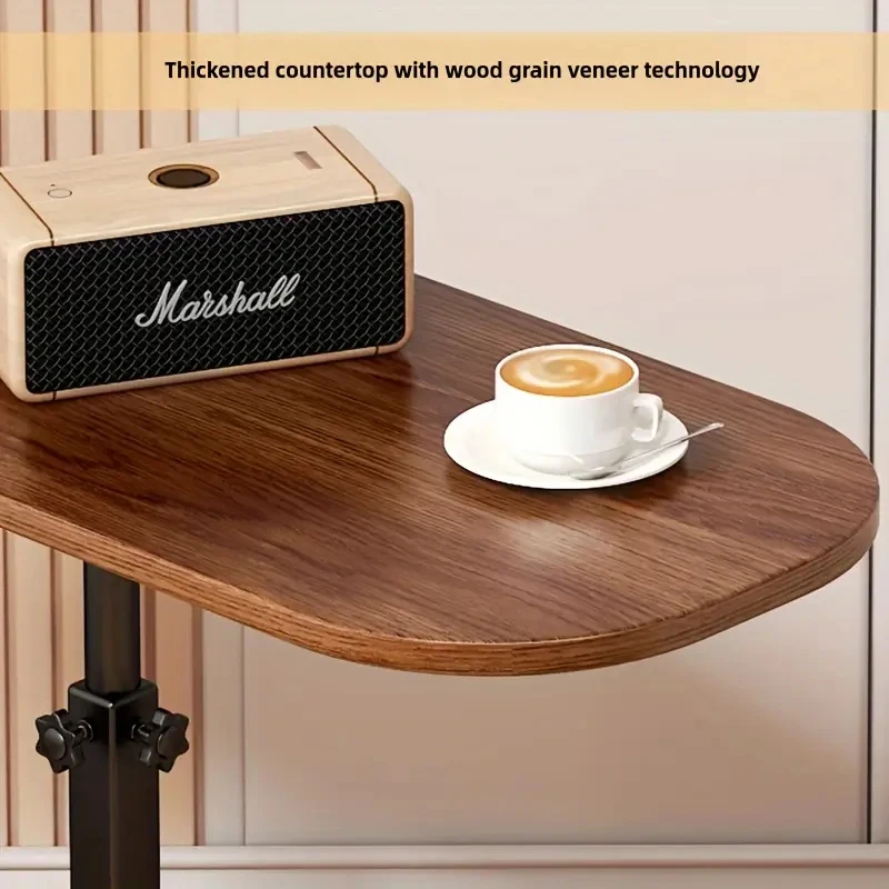 طاولة جانبية محمولة طاولة القهوة مقاومة للماء لغرفة المعيشة أريكة طاولة ارتفاع قابل للتعديل لوحة الوجه تحمل 25 كجم