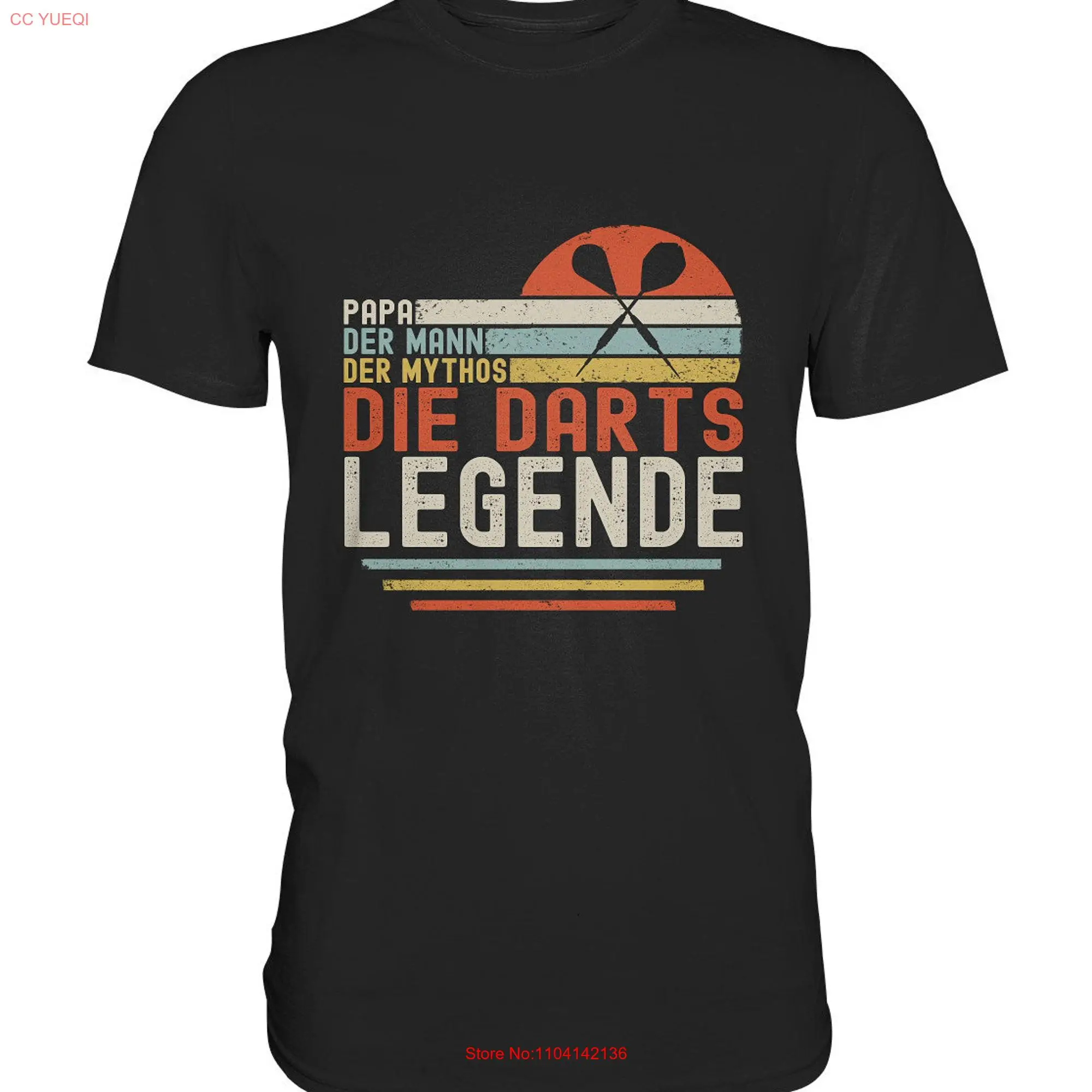 Dart Darter Darten Papa Retro Man Vintage Myth Legend Darts T ShirT long or short sleeves