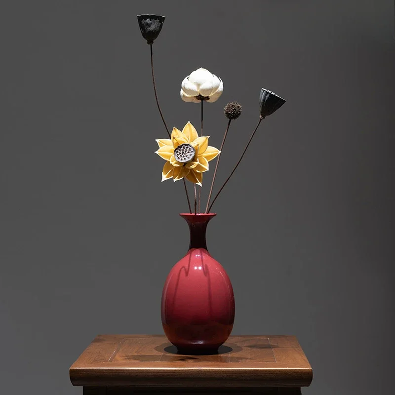 Chinese vase small decoration Ceramic handicrafts Tea table living room art antique decoration