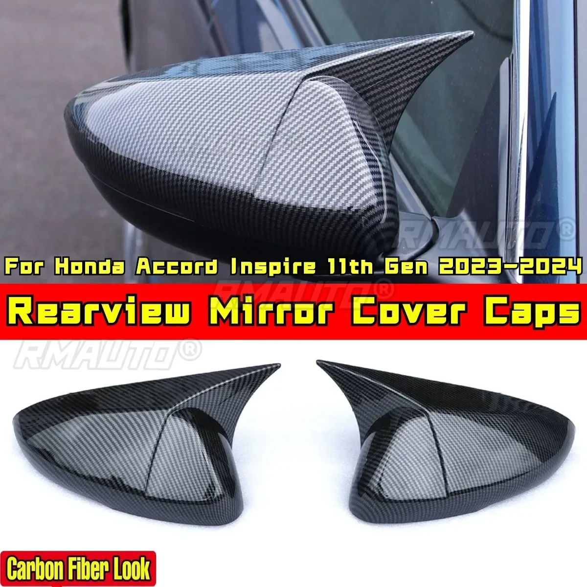 

Для Honda Accord 11-го поколения 2023-2024 кузовный комплект, колпачки для боковых зеркал на крыло, колпачки для боковых зеркал из углеродного волокна, автомобильные аксессуары