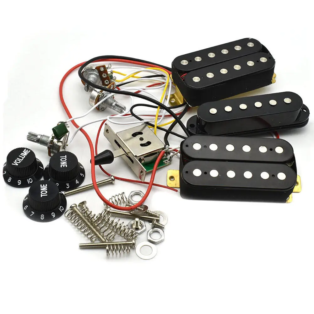 

HSH Humbucker Pickup Electric Guitar Pickguard Loaded Pre-Wired Pickups for ST