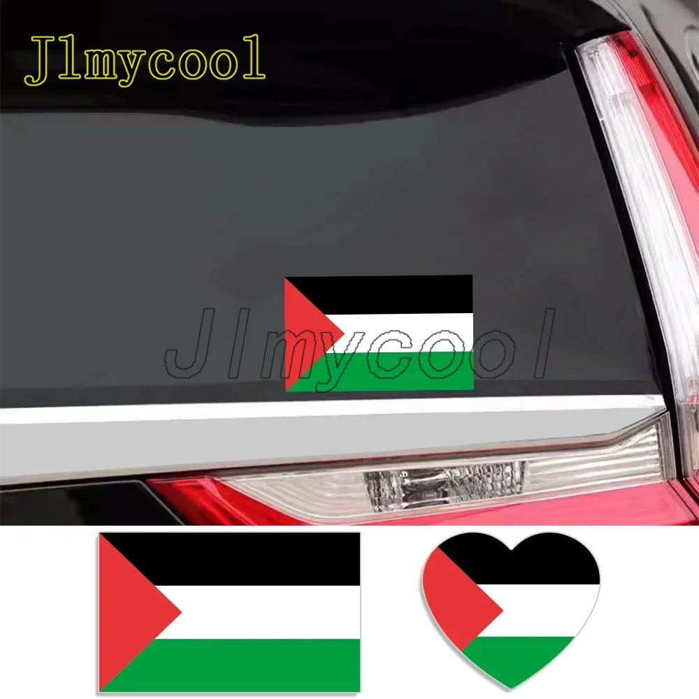 

4pcs/Set Palestine Flag Heart Shaped Car Stickers Auto Motorcycle PVC Sticker Waterproof Styling Decal Exterior Decal Sticker
