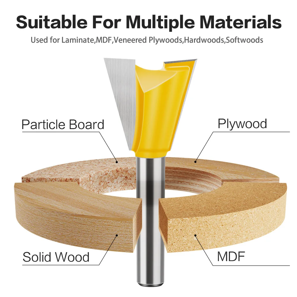 1/4inch 6mm Shank Dovetail Joint Router Bits Set Dovetail Joint Router Bits Set 8 14 Degree Milling Cutter for Wood