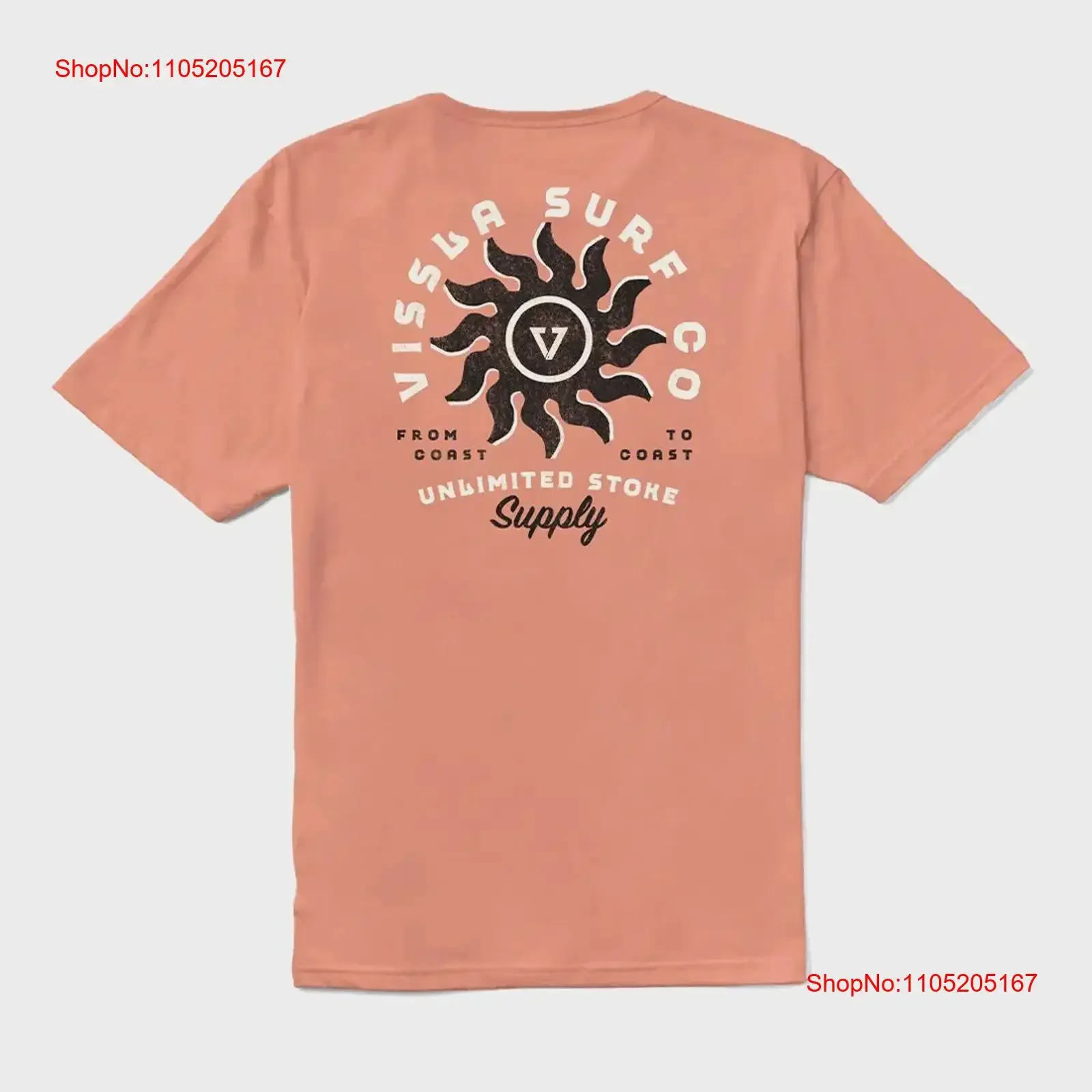 

Мужская футболка VISSLA Spins Organic Papaya, повседневный винтажный стираный топ для повседневной одежды, стильная, слегка уличная, мягкая