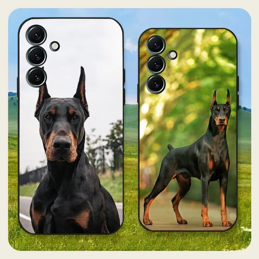 Doberman dog Phone Case For Samsung Galaxy A20,A21s,A22,A31,A32,A52,A53,A72,73,A80,A91Soft Black Cover