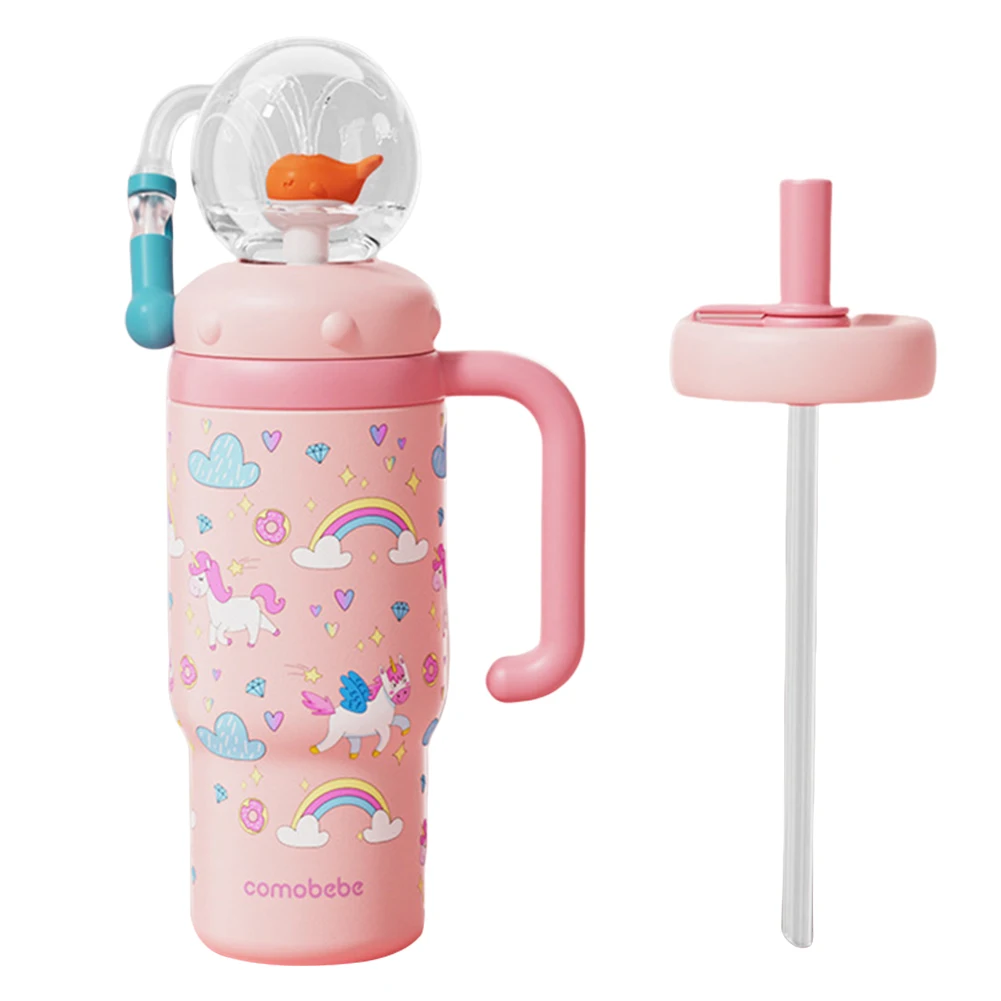 

24oz Stainless Steel Whale Water Cups for Kids Teens and Adults (F)