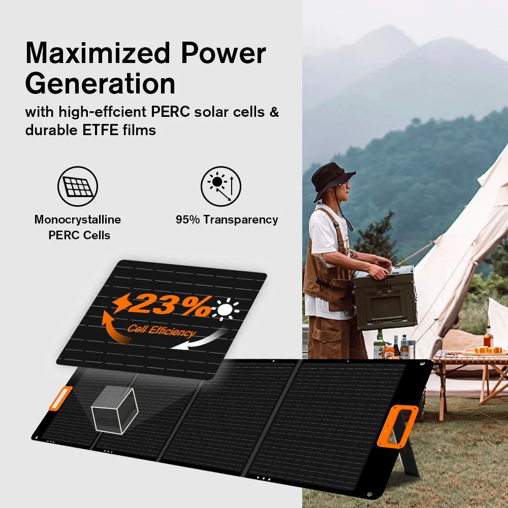 Solar Generator Power Bank Energy System 50w Portable  Panel Charger 110v 220v Fabric Folded Folding Foldable  Panels