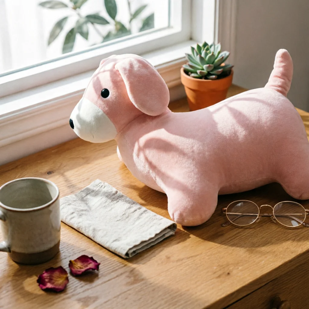 long-dog-soft-pillow-floppy-ear-dog-sleeping-pillow-soft-toy-cuddly-embroidered-eyes-for-children