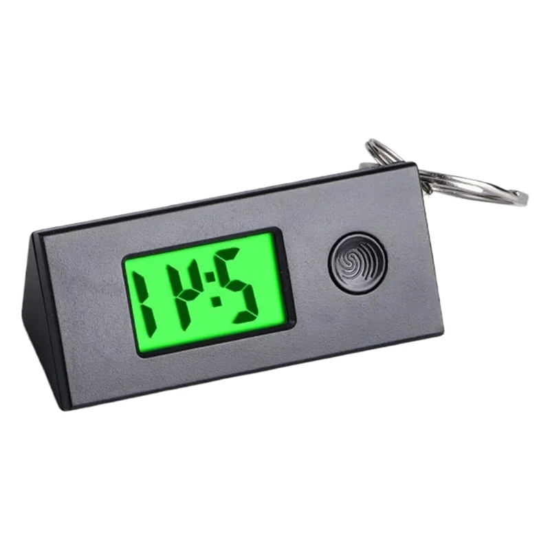 ABKQ-휴대용 키체인 디지털 시계 - 컴팩트한 5.6X2.1X2.3Cm, 방수, 야외 활동에 이상적, 읽기 쉬움