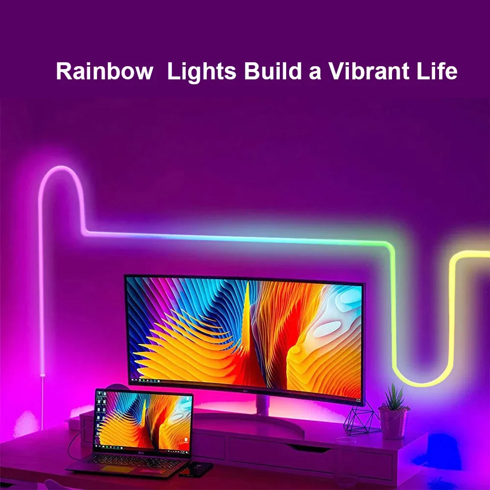 Imagem -05 - Led Flexível Silicone Tubo Impermeável em Forma Linear Luz Tiras Sílica Gel Tubos Lâmpada Usado Ws2812 Ws2815 Sk6812 Rgb