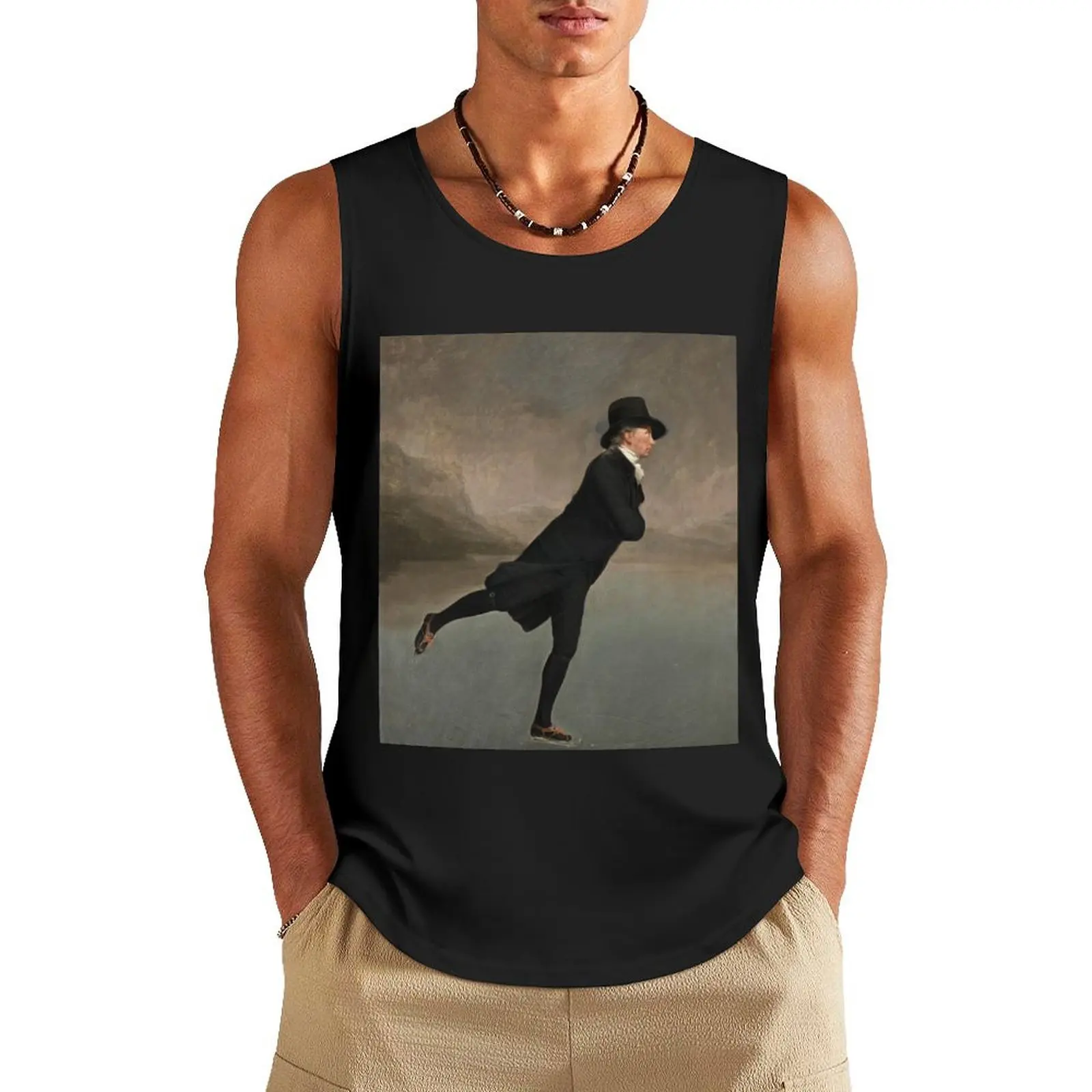 Sir Henry Raeburn's The Reverend Robert Walker skating on Duddingston Loch Tank Top Male clothes gym wear men