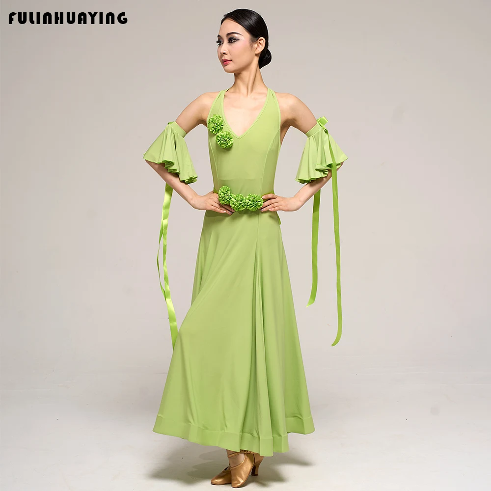 

Elegant and Sexy Modern Dance Costumes for Women, Waltz Dance Outfits, Competition Dresses, Standard Ballroom Dance High-Quality Dance Evening Dresses, Practice Wear