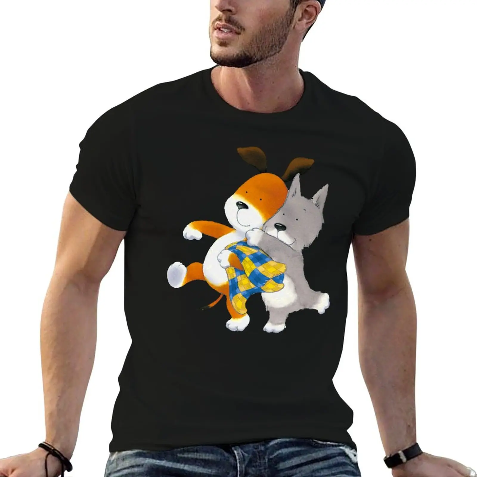 Kipper the dog and tiger T-Shirt Industrial Work Tee Shirt