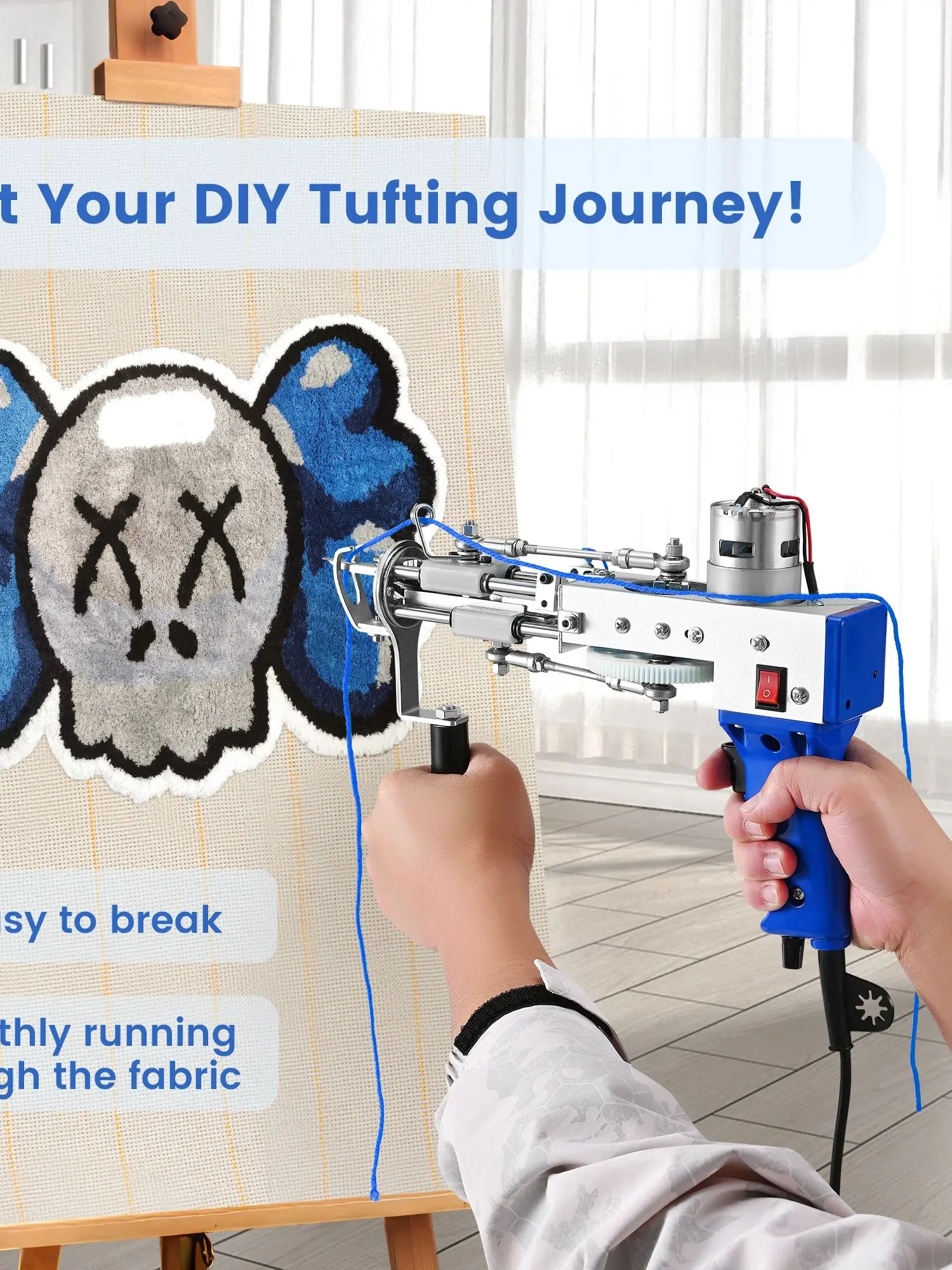 Pistola Tufting 2 in1 Tufting Gun mit Teppichs chneide maschine Teppich Tufting Gun, Teppich