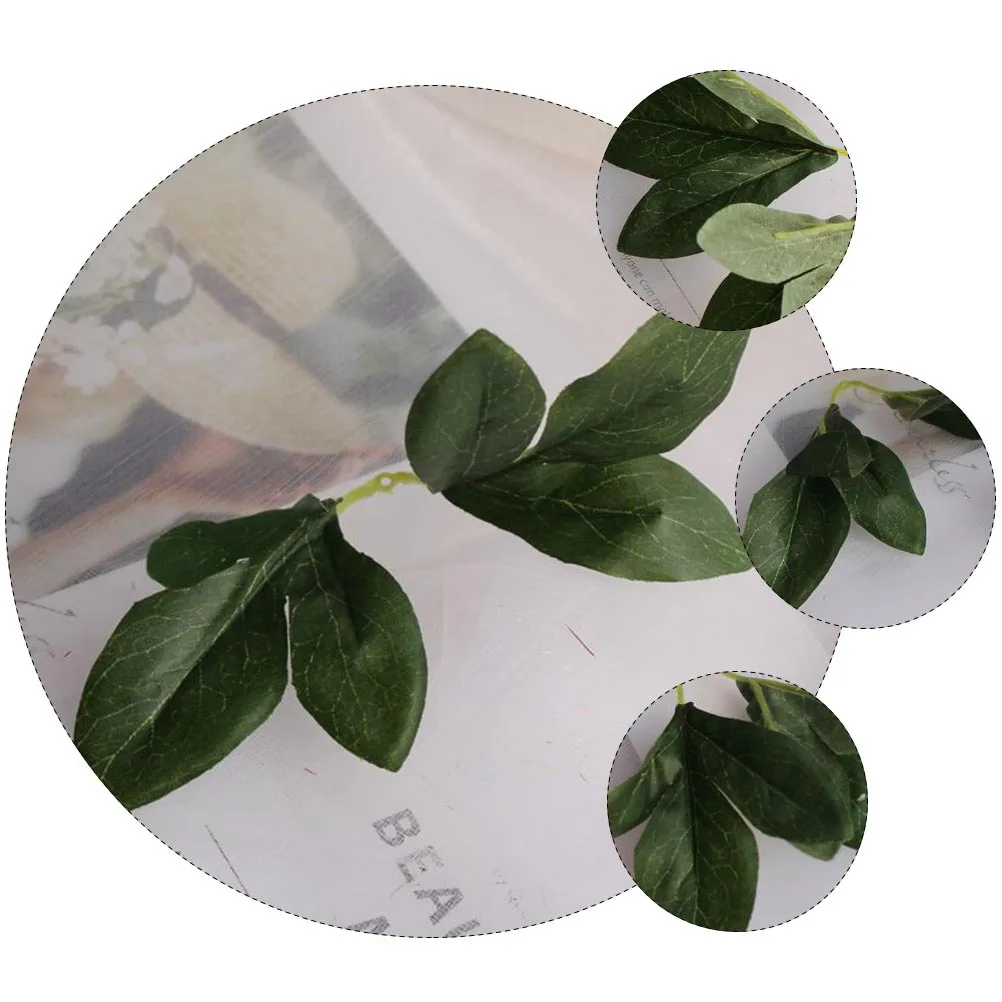 

20 pcs Simulation Green Leaf Artificial Plant Decor For Flower Arrangement Diy Craft Scene Layout Wedding Home Decoration Fake
