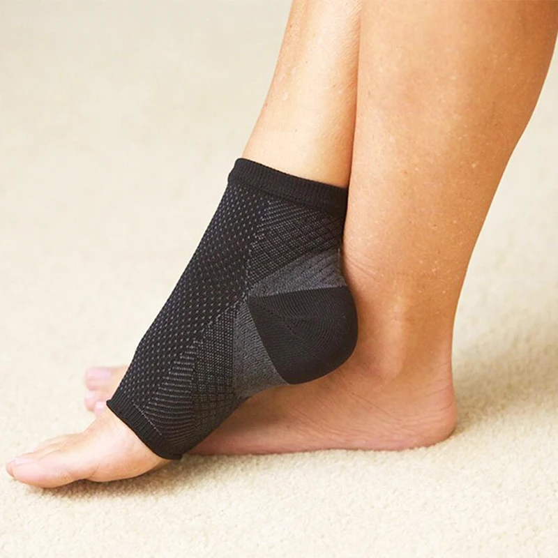 2-Paar Kompressionssocken zur Knöchelunterstützung, offenes Zehendesign zur Schmerzlinderung bei Plantarfasziitis – Detail 10
