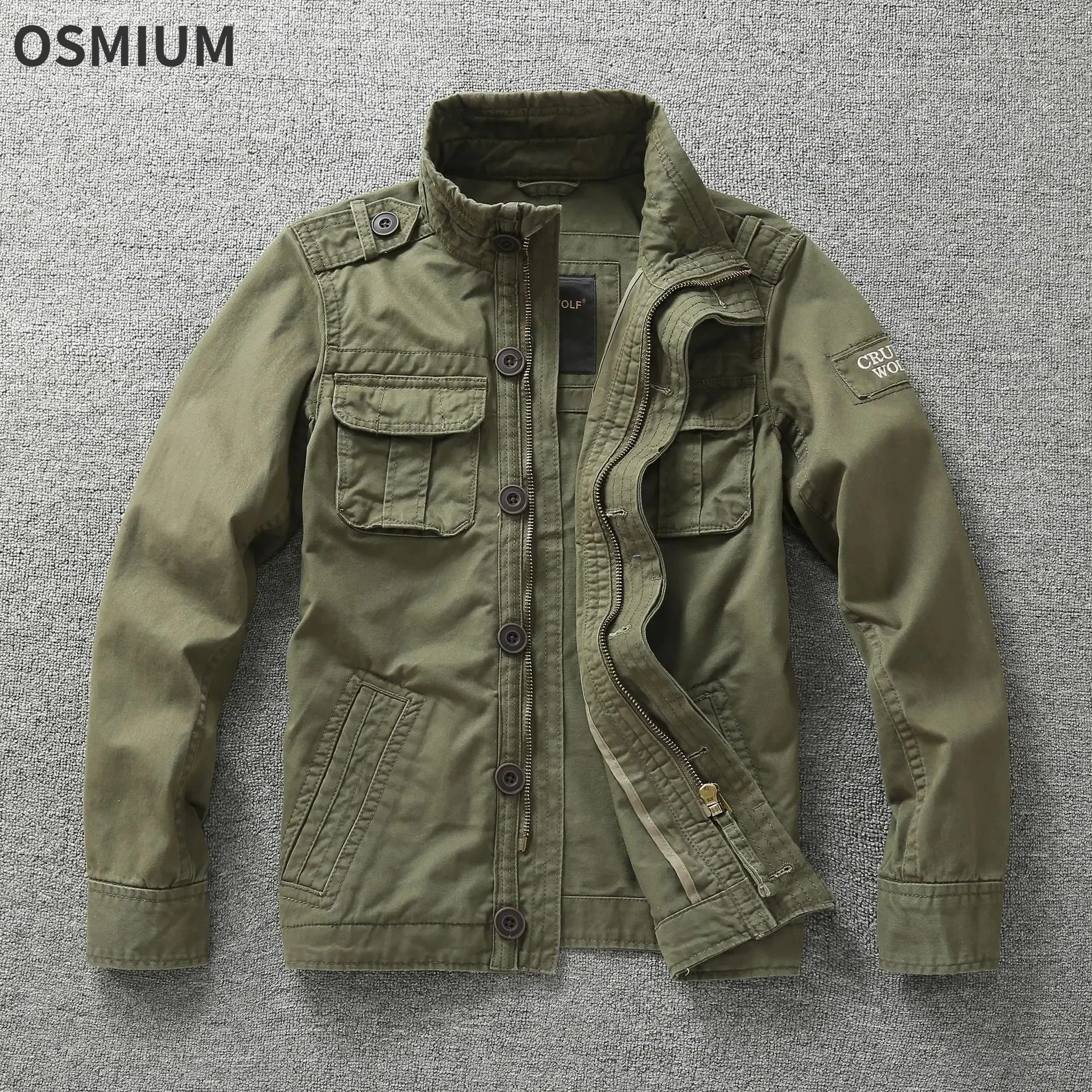 Casual Wear Mens Oversized Camo Jacket Sportswear Thick Denim Jacket Men Overall Green Winter Camouflage Coat Male XXL