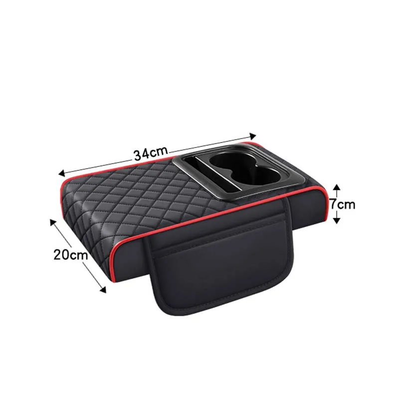 Car Armrest Storage Box with Cup Holder Center Console Organizer Heightening Cushion for Vehicle Interior Organization view 5