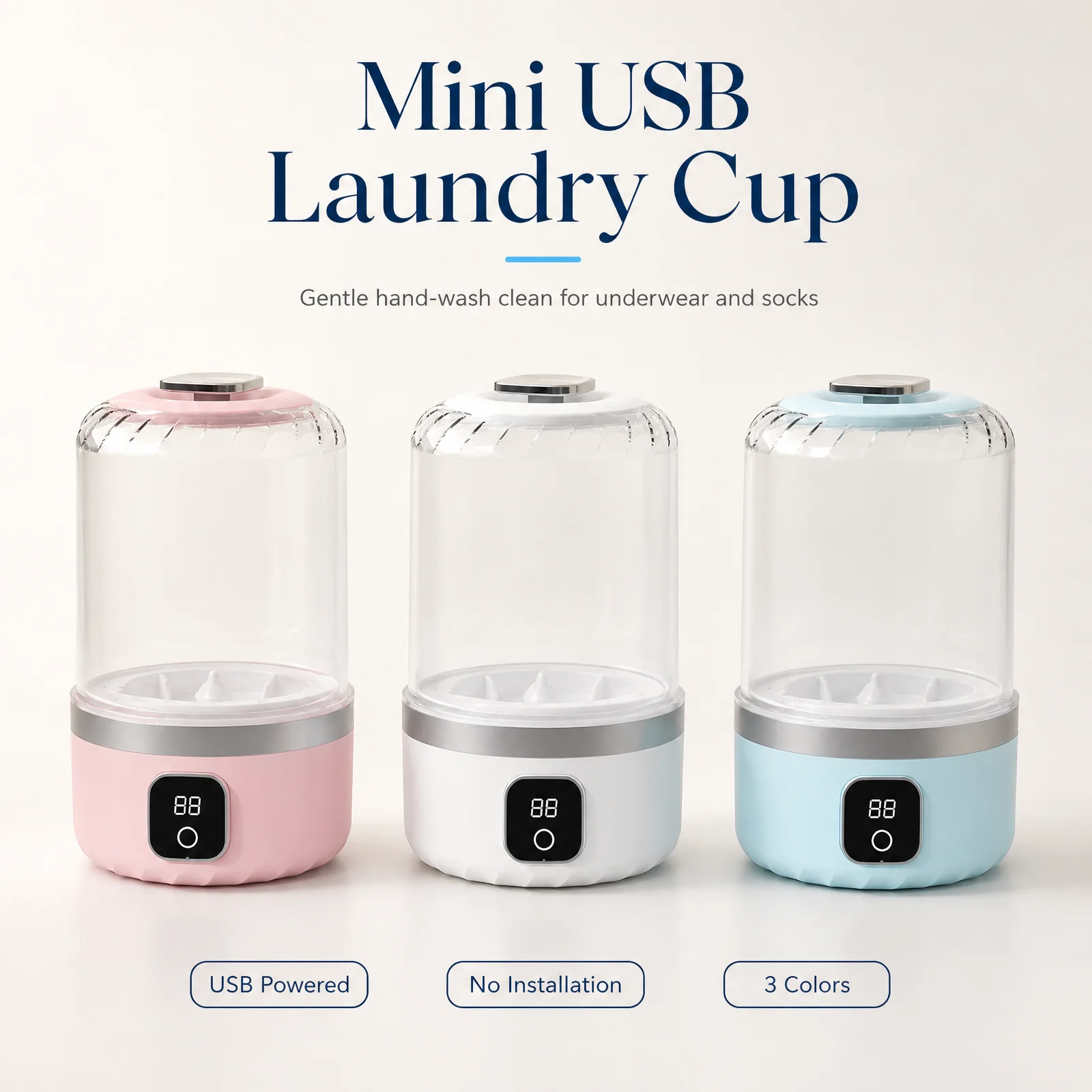 Smart Home Laundry - Mini Lavatrice Portatile USB per Biancheria