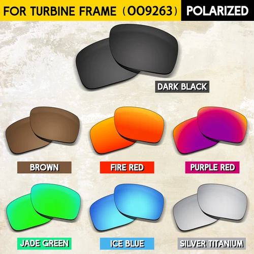 Apto para Oakley Turbine OO9263, lentes de montura de 65mm, repuesto para gafas de sol Oakley OO9263 Turbine de 65mm
