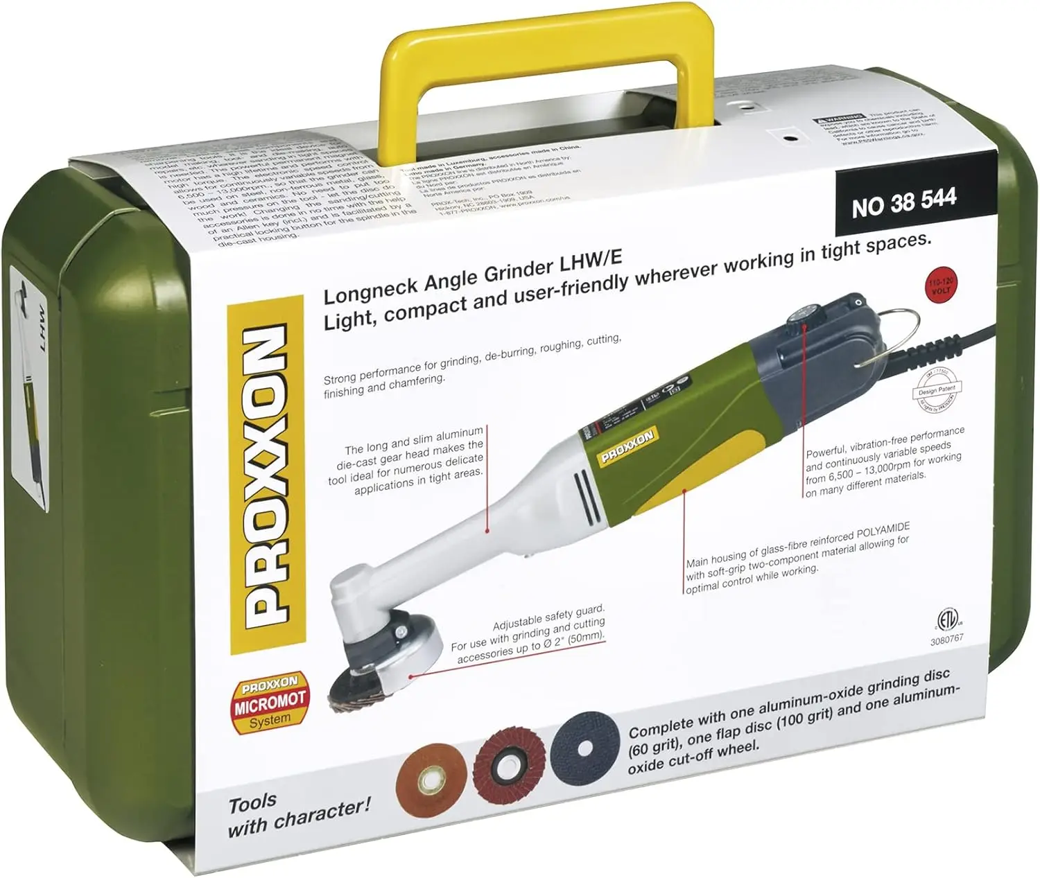 Amoladora angular de cuello largo LHW/E, 38544, verde