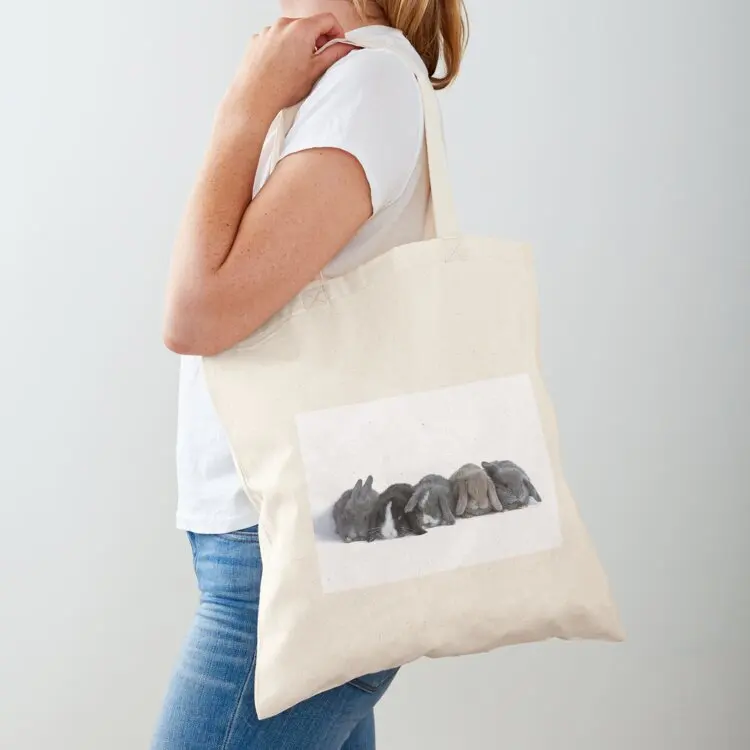 Five In A Row - Bunny Rabbits Tote Bag hand bag Shopper shopping bags foldable