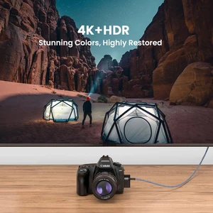 كابل 4K إلى HDMI Micro HDMI عالي السرعة 4K @ 60 هرتز محول HDMI إلى Micro HDMI متوافق مع كاميرا GoPro Hero Sport Pi 4 أفضل 10 محول فيديو مقاس 8 مم مبيعات - رقم 9